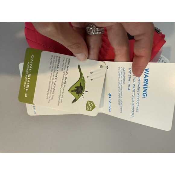 Columbia Infant Mitten Gloves Zipper One Size Pink Baby Girl Omni Shield New - Picture 4 of 5